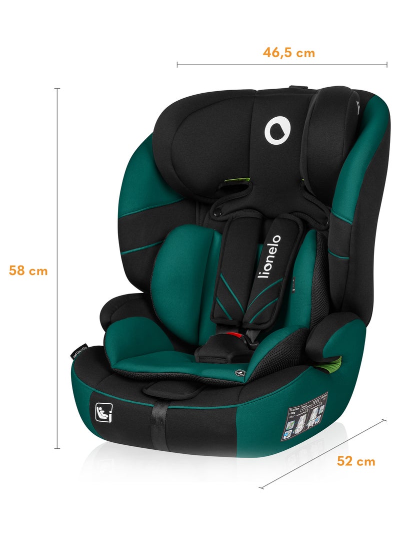 Silla de coche evolutiva LIONELO Levi One i-Size - 76-150 cm - Grupo 1/2/3 Negro Verde Negro - Kiabi