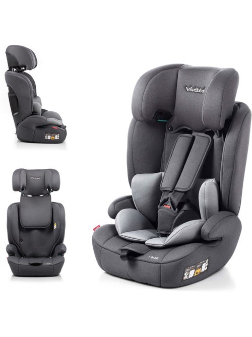 Silla de coche Kali Ibelt 76-150 cm Vivitta - ANTHRACITE MELANGE - Kiabi Silla de coche Kali Ibelt 76-150 cm Vivitta - ANTHRACITE MELANGE - Kiabi