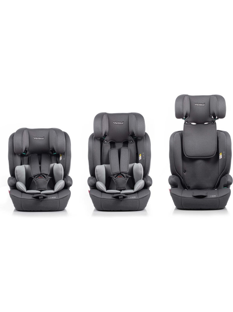 Silla de coche Kali Ibelt 76-150 cm Vivitta - ANTHRACITE MELANGE Gris antracita - Kiabi