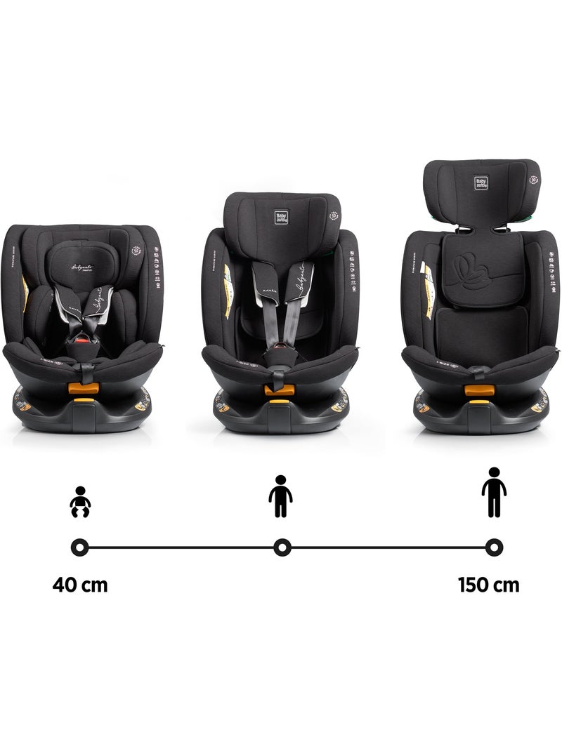 Silla de coche Kavan Ifix con Top Tether en la base 40 - 150 cm Babyauto - COAL Negro - Kiabi