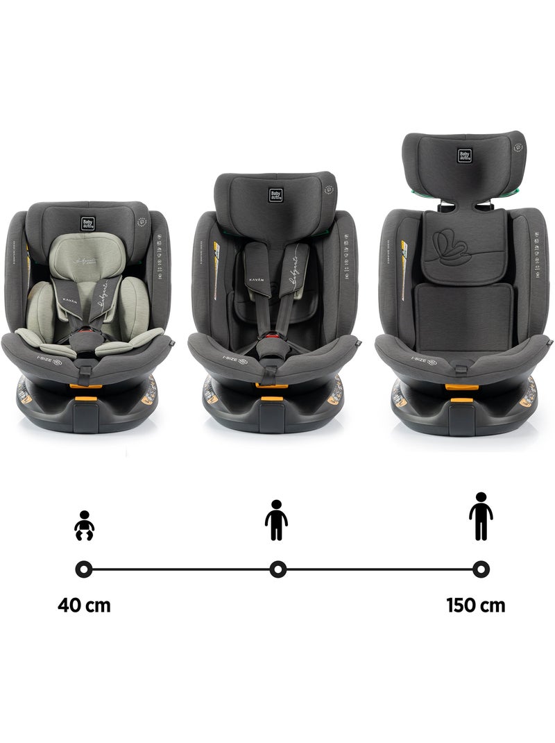 Silla de coche Kavan Ifix con Top Tether en la base 40 - 150 cm Babyauto - OLIVE GREY Verde oscuro - Kiabi
