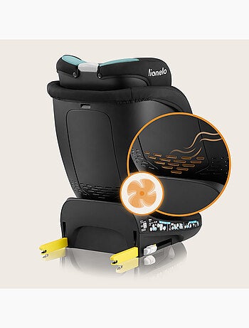 Silla de coche LIONELO 360° Navy i-Size - ISOFIX - Carcasa ventilada - 40-150 cm - 0+/1/2/3