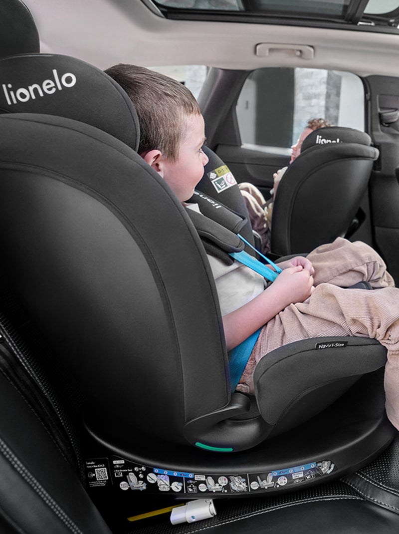 Silla de coche LIONELO 360° Navy i-Size - ISOFIX - Carcasa ventilada - 40-150 cm - 0+/1/2/3 Negro Azul - Kiabi