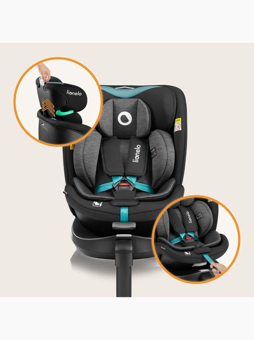 Silla de coche LIONELO 360° Navy i-Size - ISOFIX - Carcasa ventilada - 40-150 cm - 0+/1/2/3 - Kiabi