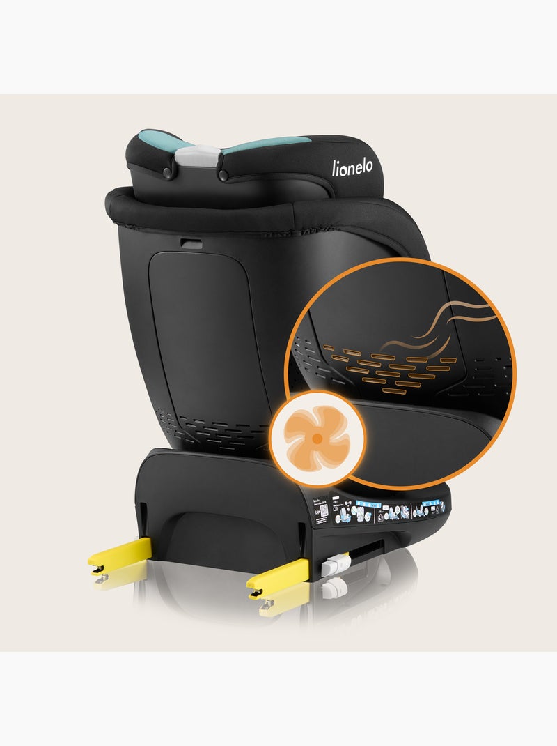 Silla de coche LIONELO 360° Navy i-Size - ISOFIX - Carcasa ventilada - 40-150 cm - 0+/1/2/3 Negro Azul - Kiabi