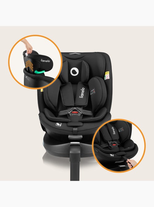 Silla de coche LIONELO 360° Navy i-Size - ISOFIX - Carcasa ventilada - 40-150 cm - 0+/1/2/3 - Kiabi