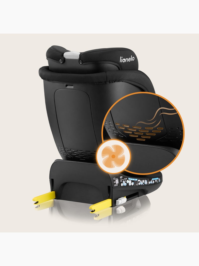 Silla de coche LIONELO 360° Navy i-Size - ISOFIX - Carcasa ventilada - 40-150 cm - 0+/1/2/3 Negro - Kiabi