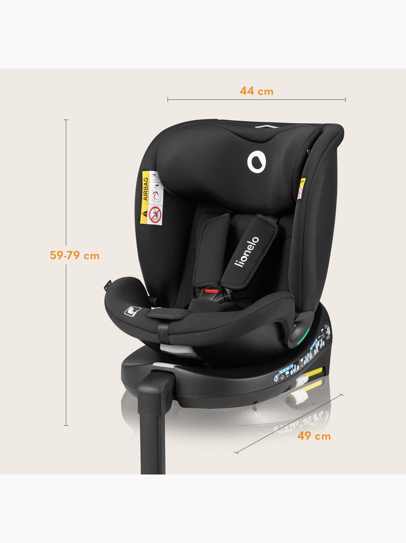 Silla de coche LIONELO 360° Navy i-Size - ISOFIX - Carcasa ventilada - 40-150 cm - 0+/1/2/3 Negro - Kiabi