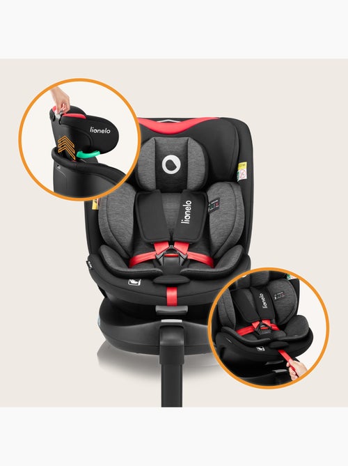 Silla de coche LIONELO 360° Navy i-Size - ISOFIX - Carcasa ventilada - 40-150 cm - 0+/1/2/3 - Kiabi