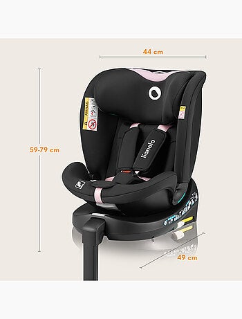 Silla de coche LIONELO 360° Navy i-Size - ISOFIX - Carcasa ventilada - 40-150 cm - 0+/1/2/3