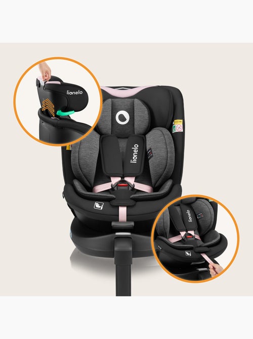 Silla de coche LIONELO 360° Navy i-Size - ISOFIX - Carcasa ventilada - 40-150 cm - 0+/1/2/3 - Kiabi