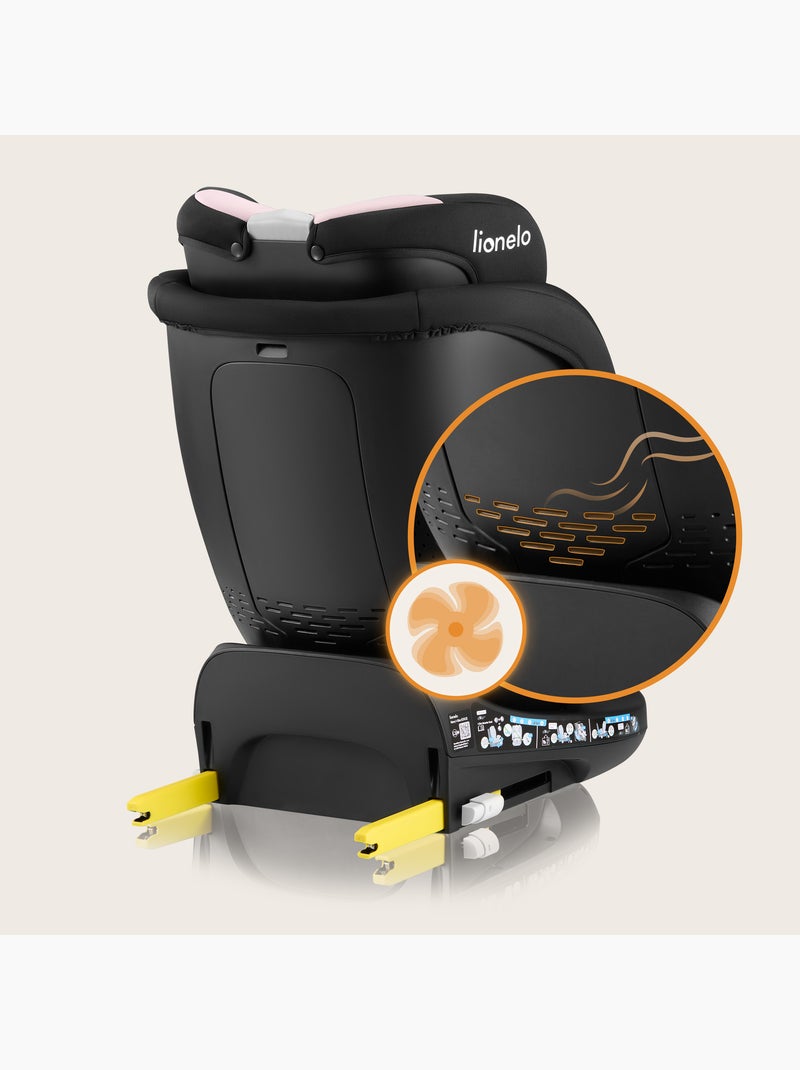 Silla de coche LIONELO 360° Navy i-Size - ISOFIX - Carcasa ventilada - 40-150 cm - 0+/1/2/3 Negro Rosa - Kiabi