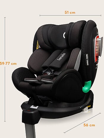 Silla de coche LIONELO Antoon Plus i-Size 0+/1 - Base giratoria de 360° - ISOFIX - 40-105 cm