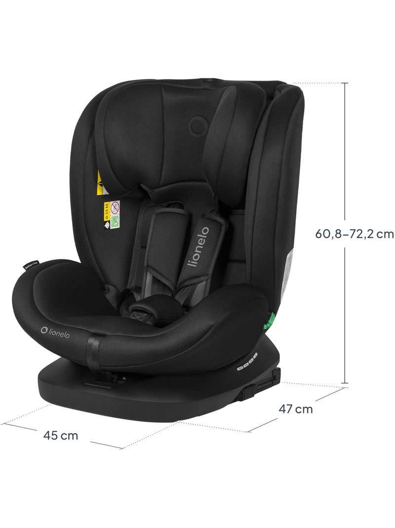 Silla de coche LIONELO Bastiaan i-Size 360° - ISOFIX - Grupo 0+/1/2/3 - 40 a 150 cm - SideProtect Negro Gris - Kiabi