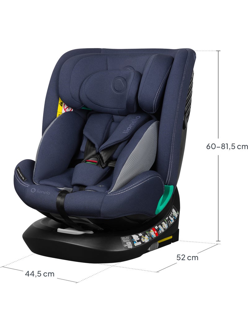 Silla de coche LIONELO Bastiaan One i-Size 40-150 cm - Base giratoria 360° - ISOFIX Azul - Kiabi
