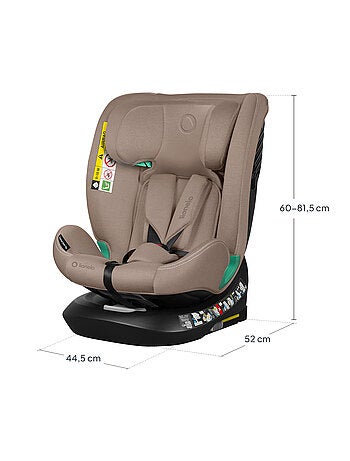 Silla de coche LIONELO Bastiaan One i-Size 40-150 cm - Base giratoria 360° - ISOFIX