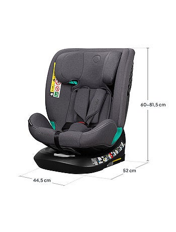 Silla de coche LIONELO Bastiaan One i-Size 40-150 cm - Base giratoria 360° - ISOFIX