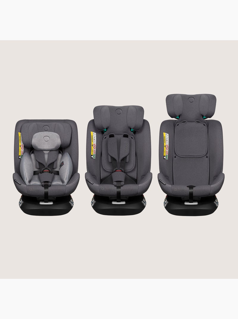 Silla de coche LIONELO Bastiaan One i-Size 40-150 cm - Base giratoria 360° - ISOFIX Gris - Kiabi