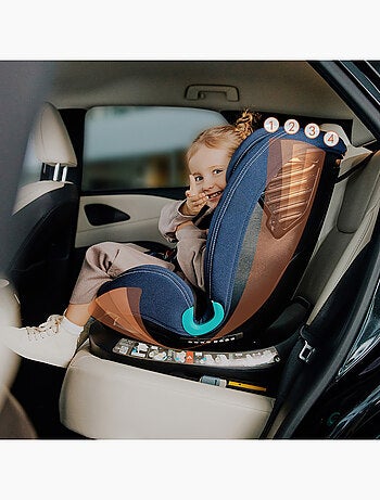 Silla de coche LIONELO Bastiaan One i-Size 40-150 cm - Base giratoria 360° - ISOFIX