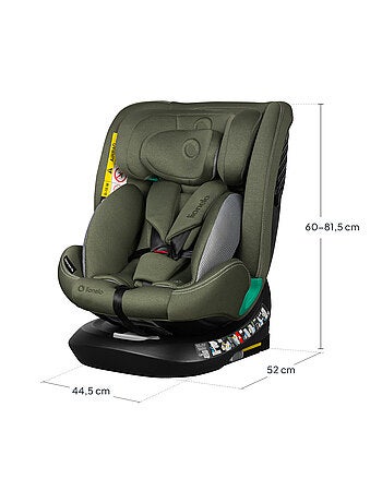 Silla de coche LIONELO Bastiaan One i-Size 40-150 cm - Base giratoria 360° - ISOFIX