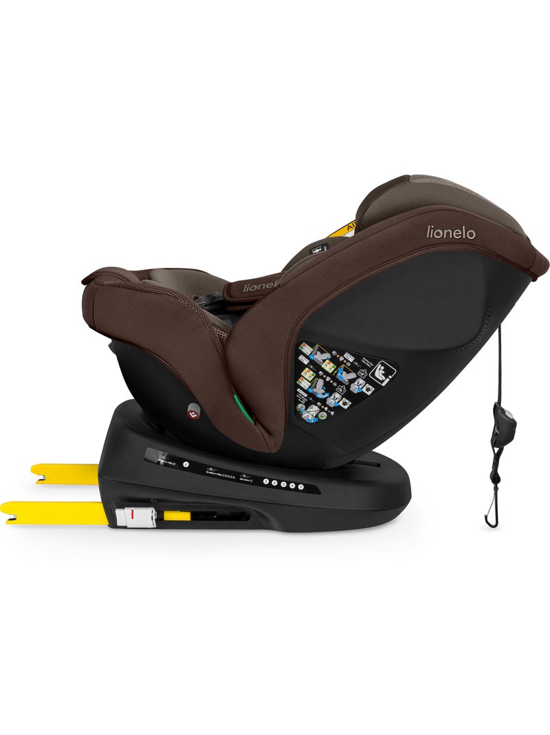 Silla de Coche LIONELO Bastiaan Plus i-Size - Giratoria 360° - 40-150 cm - ISOFIX Marrón chocolate - Kiabi