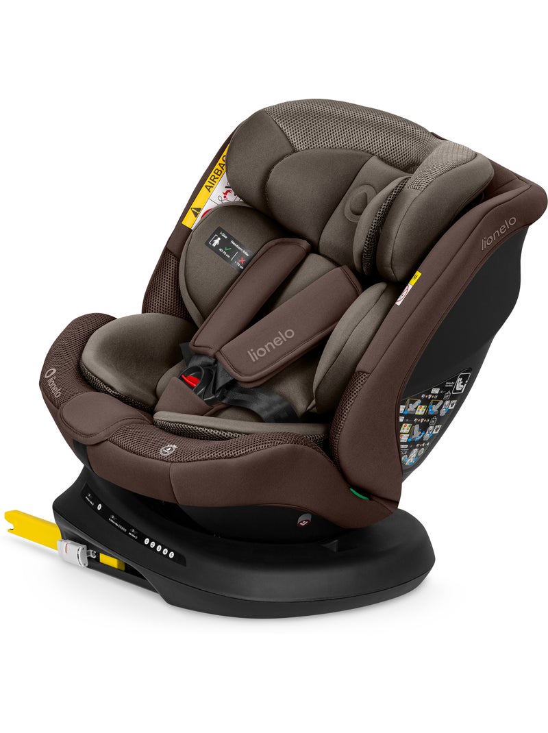 Silla de Coche LIONELO Bastiaan Plus i-Size - Giratoria 360° - 40-150 cm - ISOFIX Marrón chocolate - Kiabi