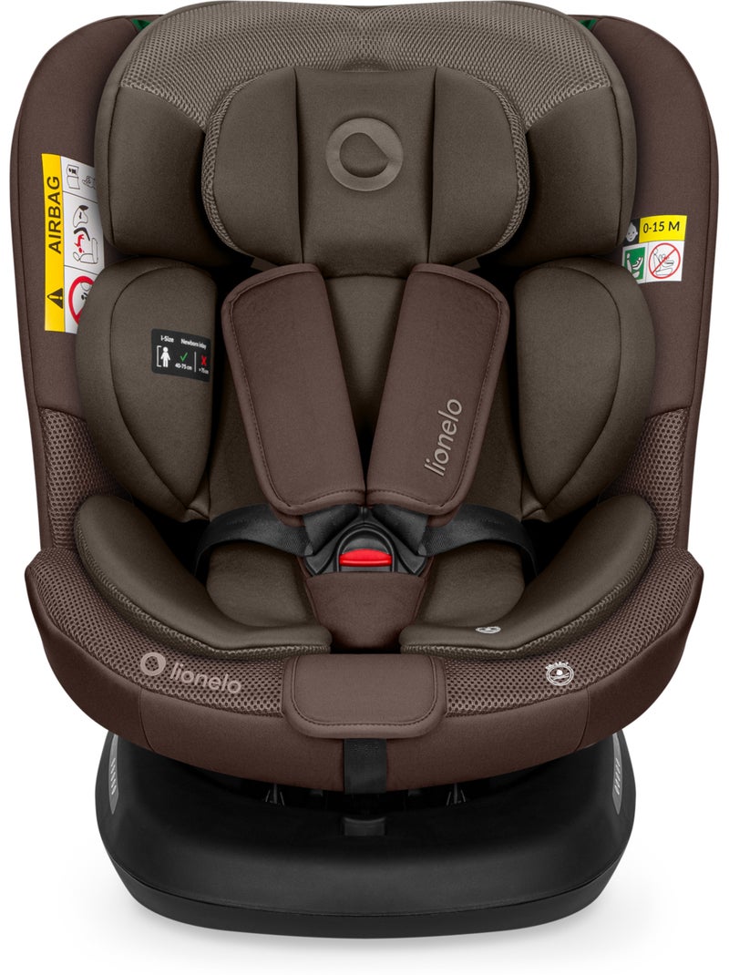Silla de Coche LIONELO Bastiaan Plus i-Size - Giratoria 360° - 40-150 cm - ISOFIX Marrón chocolate - Kiabi