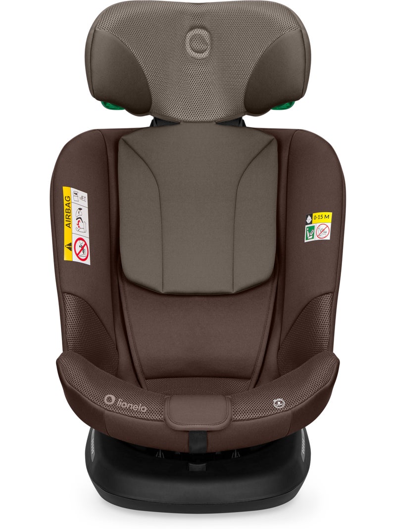 Silla de Coche LIONELO Bastiaan Plus i-Size - Giratoria 360° - 40-150 cm - ISOFIX Marrón chocolate - Kiabi