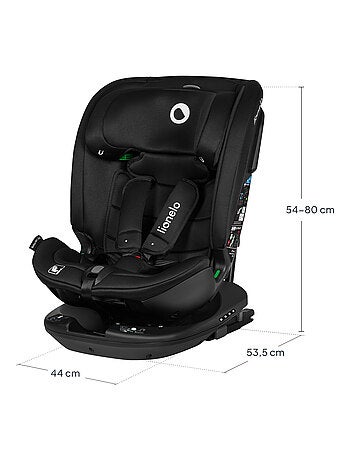 Silla de coche LIONELO Bastiaan RWF i-Size 40-150 cm - Base giratoria de 360° - ISOFIX - Grupo 0/1/2