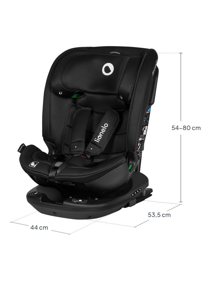Silla de coche LIONELO Bastiaan RWF i-Size 40-150 cm - Base giratoria de 360° - ISOFIX - Grupo 0/1/2 Negro - Kiabi