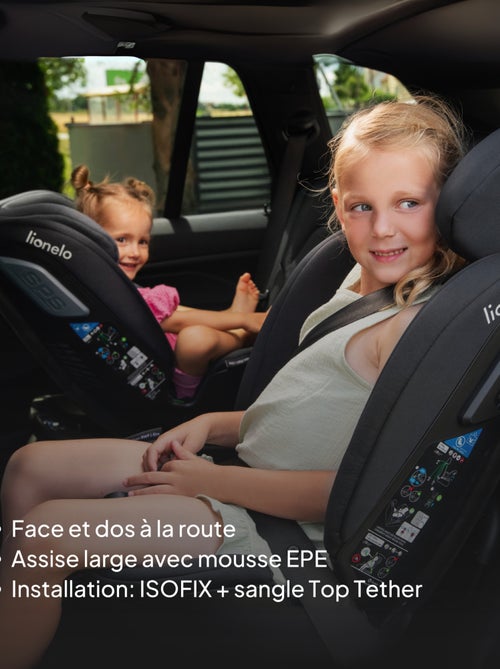 Silla de coche LIONELO Bastiaan RWF i-Size 40-150 cm - Base giratoria de 360° - ISOFIX - Grupo 0/1/2 - Kiabi