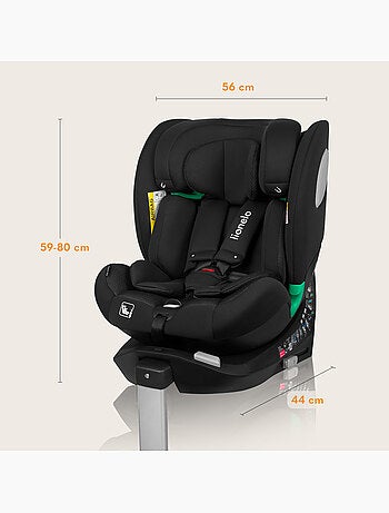 Silla de coche LIONELO Braam Air i-Size 360° - 40-150 cm - ISOFIX - Ventilador integrado - Grupo 0/1