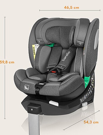 Silla de coche LIONELO Braam Air i-Size 360° - 40-150 cm - ISOFIX - Ventilador integrado - Grupo 0/1