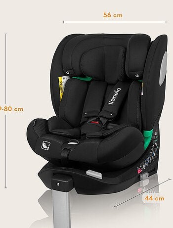 Silla de coche LIONELO Braam Air i-Size 360° - 40-150 cm - ISOFIX - Ventilador integrado - Grupo 0/1