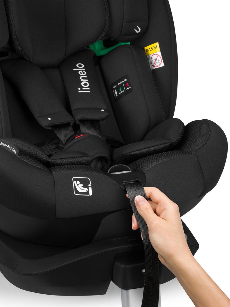 Silla de coche LIONELO Braam i-Size 360° - 40-150 cm - ISOFIX - Grupo 0/1/2/3 Negro - Kiabi
