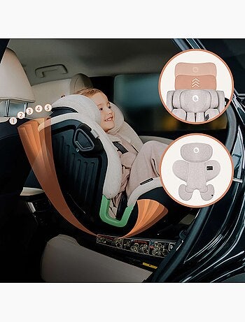 Silla de coche LIONELO Harmony i-Size 360° - ISOFIX - 60 % bambú - 40-150 cm - Grupo 0+/1/2/3