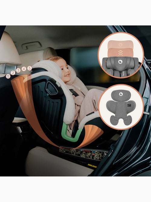 Silla de coche LIONELO Harmony i-Size 360° - ISOFIX - 60 % bambú - 40-150 cm - Grupo 0+/1/2/3 - Kiabi