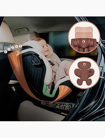 Silla de coche LIONELO Harmony i-Size 360° - ISOFIX - 60 % bambú - 40-150 cm - Grupo 0+/1/2/3