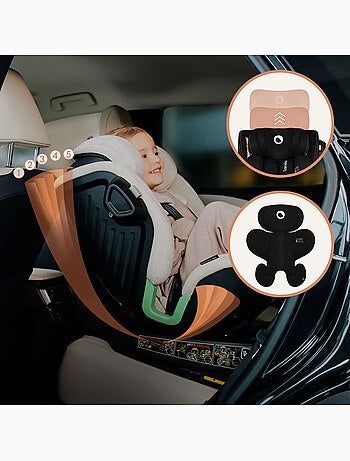 Silla de coche LIONELO Harmony i-Size 360° - ISOFIX - 60 % bambú - 40-150 cm - Grupo 0+/1/2/3