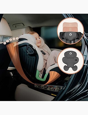 Silla de coche LIONELO Harmony i-Size 360° - ISOFIX - 60 % bambú - 40-150 cm - Grupo 0+/1/2/3
