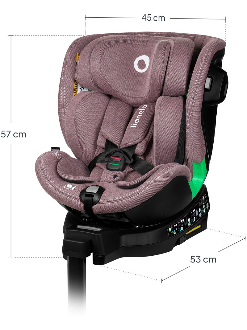 Silla de coche LIONELO Harmony i-Size 360° - ISOFIX - 60 % bambú - 40-150 cm - Grupo 0+/1/2/3 Rosa - Kiabi
