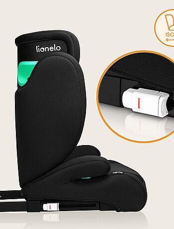 Silla de coche LIONELO Hugo i-Size 100-150cm - ISOFIX - Grupo 2/3 - Reposacabezas viscoelástico