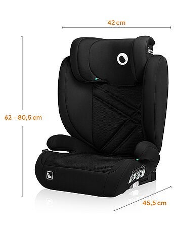 Silla de coche LIONELO Hugo i-Size 100-150cm - ISOFIX - Grupo 2/3 - Reposacabezas viscoelástico