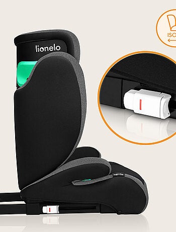Silla de coche LIONELO Hugo i-Size 100-150cm - ISOFIX - Grupo 2/3 - Reposacabezas viscoelástico