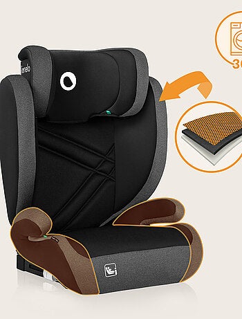 Silla de coche LIONELO Hugo i-Size 100-150cm - ISOFIX - Grupo 2/3 - Reposacabezas viscoelástico
