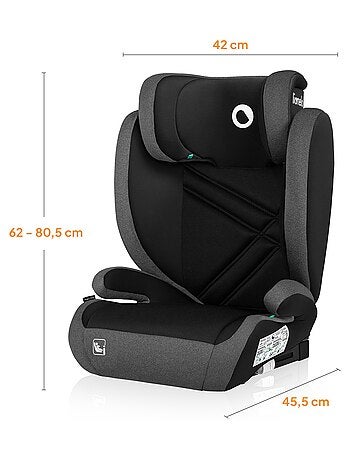Silla de coche LIONELO Hugo i-Size 100-150cm - ISOFIX - Grupo 2/3 - Reposacabezas viscoelástico
