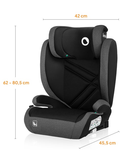 Silla de coche LIONELO Hugo i-Size 100-150cm - ISOFIX - Grupo 2/3 - Reposacabezas viscoelástico - Kiabi