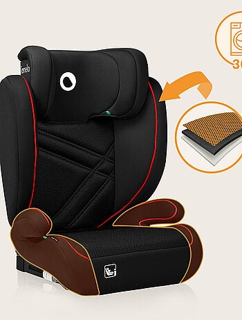 Silla de coche LIONELO Hugo i-Size 100-150cm - ISOFIX - Grupo 2/3 - Reposacabezas viscoelástico