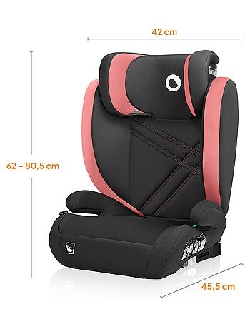 Silla de coche LIONELO Hugo i-Size 100-150cm - ISOFIX - Grupo 2/3 - Reposacabezas viscoelástico