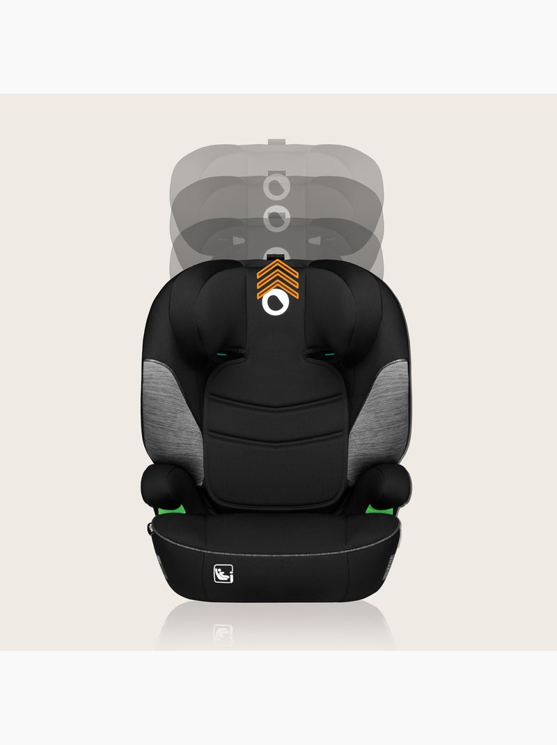 Silla de coche LIONELO Lars i-Size 100-150 cm - Asiento ancho - Grupo 2/3 - Funda extraíble Negro Gris - Kiabi